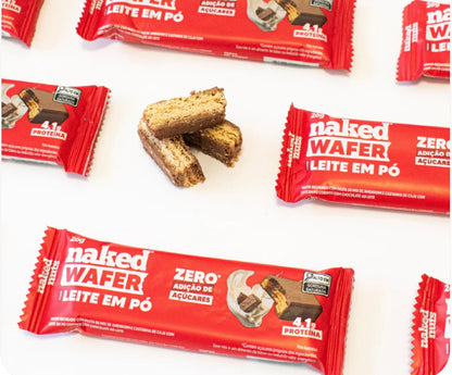 Naked Wafer Leite em pó Chocolate Preto 26g
