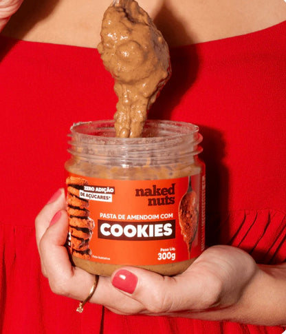 Pasta de Amendoim sabor Cookies de Chocolate 300g | Naked Nuts