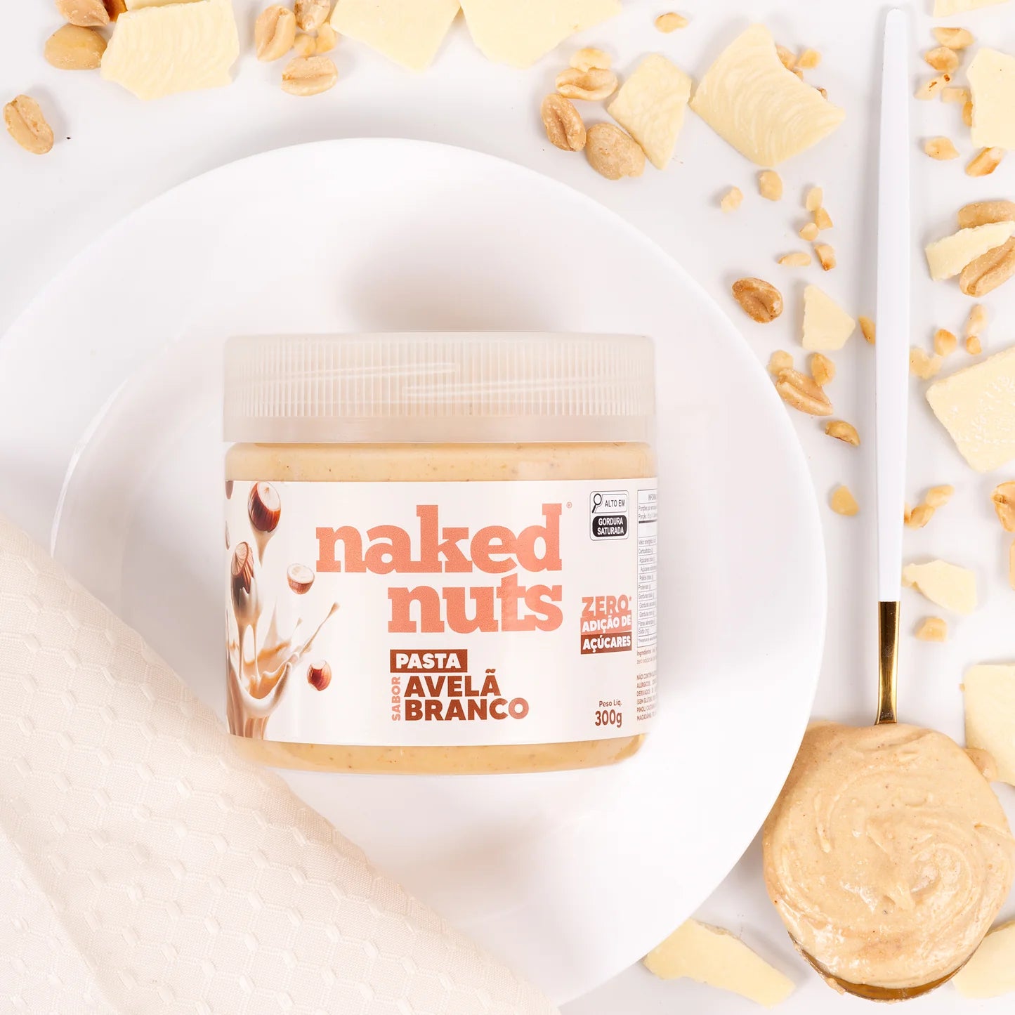 Pasta Mix de Nuts sabor Avelã Branco 300g | Naked Nuts