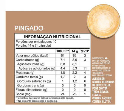 Cápsula Dolce Gusto sabor Pingado