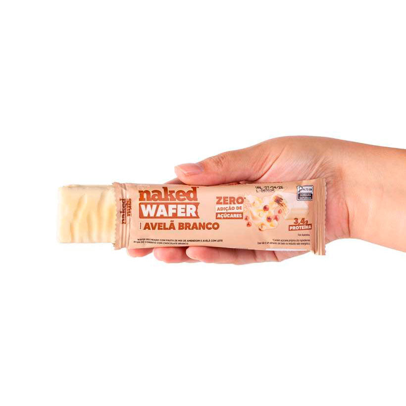 Naked Wafer Avelã Branco 26g